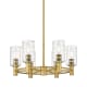 A thumbnail of the Innovations Lighting 434-6CR-10-24 Crown Point Chandelier Brushed Brass / Deco Swirl