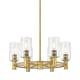 A thumbnail of the Innovations Lighting 434-6CR-10-24 Crown Point Chandelier Brushed Brass / Seedy