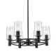 A thumbnail of the Innovations Lighting 434-6CR-10-24 Crown Point Chandelier Matte Black / Seedy