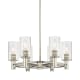 A thumbnail of the Innovations Lighting 434-6CR-10-24 Crown Point Chandelier Polished Nickel / Seedy