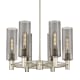 A thumbnail of the Innovations Lighting 434-6CR-16-24 Crown Point Chandelier Satin Nickel / Plated Smoke