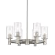 A thumbnail of the Innovations Lighting 434-6CR-10-24 Crown Point Chandelier Satin Nickel / Clear