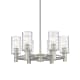 A thumbnail of the Innovations Lighting 434-6CR-10-24 Crown Point Chandelier Satin Nickel / Deco Swirl