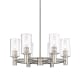 A thumbnail of the Innovations Lighting 434-6CR-10-24 Crown Point Chandelier Satin Nickel / Seedy