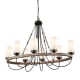 A thumbnail of the Innovations Lighting 442-8CR-30-39 Paladin Chandelier Matte Black / White