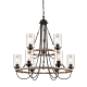 A thumbnail of the Innovations Lighting 442-9CR-33-32 Paladin Chandelier Matte Black / Seedy