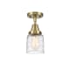 A thumbnail of the Innovations Lighting 447-1C-10-5 Bell Semi-Flush Antique Brass / Deco Swirl