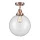 A thumbnail of the Innovations Lighting 447-1C-13-10 Beacon Semi-Flush Antique Copper / Clear
