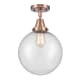 A thumbnail of the Innovations Lighting 447-1C-13-10 Beacon Semi-Flush Antique Copper / Seedy