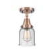 A thumbnail of the Innovations Lighting 447-1C-10-5 Bell Semi-Flush Antique Copper / Seedy