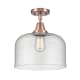 A thumbnail of the Innovations Lighting 447-1C-13-12-L Bell Semi-Flush Antique Copper / Seedy