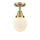 A thumbnail of the Innovations Lighting 447-1C-11-6 Beacon Semi-Flush Brushed Brass / Matte White