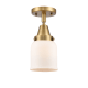 A thumbnail of the Innovations Lighting 447-1C-10-5 Bell Semi-Flush Brushed Brass / Matte White