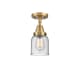 A thumbnail of the Innovations Lighting 447-1C-10-5 Bell Semi-Flush Brushed Brass / Seedy