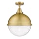 A thumbnail of the Innovations Lighting 447-1C-18-13 Hampden Semi-Flush Brushed Brass / Seedy