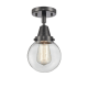 A thumbnail of the Innovations Lighting 447-1C-11-6 Beacon Semi-Flush Matte Black / Clear