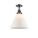 A thumbnail of the Innovations Lighting 447-1C-16-12-L Cone Semi-Flush Matte Black / Matte White