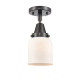 A thumbnail of the Innovations Lighting 447-1C-10-5 Bell Semi-Flush Matte Black / Matte White