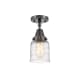 A thumbnail of the Innovations Lighting 447-1C-10-5 Bell Semi-Flush Matte Black / Deco Swirl
