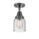 A thumbnail of the Innovations Lighting 447-1C-10-5 Bell Semi-Flush Matte Black / Seedy