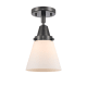 A thumbnail of the Innovations Lighting 447-1C-10-6 Cone Semi-Flush Matte Black / Matte White