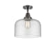 A thumbnail of the Innovations Lighting 447-1C-13-12-L Bell Semi-Flush Matte Black / Seedy