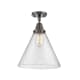 A thumbnail of the Innovations Lighting 447-1C-16-12-L Cone Semi-Flush Oil Rubbed Bronze / Seedy