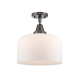 A thumbnail of the Innovations Lighting 447-1C-13-12-L Bell Semi-Flush Oil Rubbed Bronze / Matte White