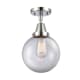A thumbnail of the Innovations Lighting 447-1C-13-8 Beacon Semi-Flush Polished Chrome / Clear