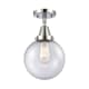 A thumbnail of the Innovations Lighting 447-1C-13-8 Beacon Semi-Flush Polished Chrome / Seedy