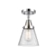 A thumbnail of the Innovations Lighting 447-1C-10-6 Cone Semi-Flush Polished Chrome / Seedy