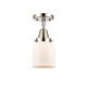 A thumbnail of the Innovations Lighting 447-1C-10-5 Bell Semi-Flush Polished Nickel / Matte White