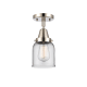 A thumbnail of the Innovations Lighting 447-1C-10-5 Bell Semi-Flush Polished Nickel / Clear