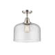 A thumbnail of the Innovations Lighting 447-1C-13-12-L Bell Semi-Flush Polished Nickel / Seedy