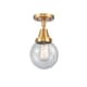 A thumbnail of the Innovations Lighting 447-1C-11-6 Beacon Semi-Flush Satin Gold / Seedy