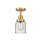 A thumbnail of the Innovations Lighting 447-1C-10-5 Bell Semi-Flush Satin Gold / Seedy