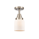 A thumbnail of the Innovations Lighting 447-1C-10-5 Bell Semi-Flush Brushed Satin Nickel / Matte White