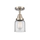 A thumbnail of the Innovations Lighting 447-1C-10-5 Bell Semi-Flush Brushed Satin Nickel / Clear