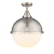 A thumbnail of the Innovations Lighting 447-1C-18-13 Hampden Semi-Flush Brushed Satin Nickel / Matte White