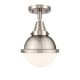 A thumbnail of the Innovations Lighting 447-1C-11-7 Hampden Semi-Flush Brushed Satin Nickel / Matte White