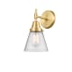 A thumbnail of the Innovations Lighting 447-1W-11-7 Cone Sconce Satin Gold / Seedy