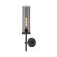 A thumbnail of the Innovations Lighting 471-1W-21-4 Lincoln Sconce Matte Black / Plated Smoke