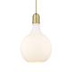 A thumbnail of the Innovations Lighting 492-1S-25-16 Amherst Pendant Satin Gold / Matte White