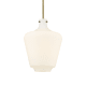 A thumbnail of the Innovations Lighting 493-1S-16-12 Norwalk Pendant Brushed Brass / Matte White