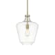 A thumbnail of the Innovations Lighting 493-1S-16-12 Norwalk Pendant Brushed Brass / Clear