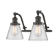 A thumbnail of the Innovations Lighting 515-2W Small Cone Oiled Rubbed Bronze / Clear