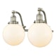 A thumbnail of the Innovations Lighting 515-2W-8 Beacon Brushed Satin Nickel / Matte White