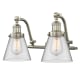 A thumbnail of the Innovations Lighting 515-2W Small Cone Satin Brushed Nickel / Clear
