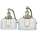 A thumbnail of the Innovations Lighting 515-2W Large Bell Satin Brushed Nickel / Clear