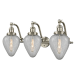 A thumbnail of the Innovations Lighting 515-3W Geneseo Satin Brushed Nickel / Clear Crackle